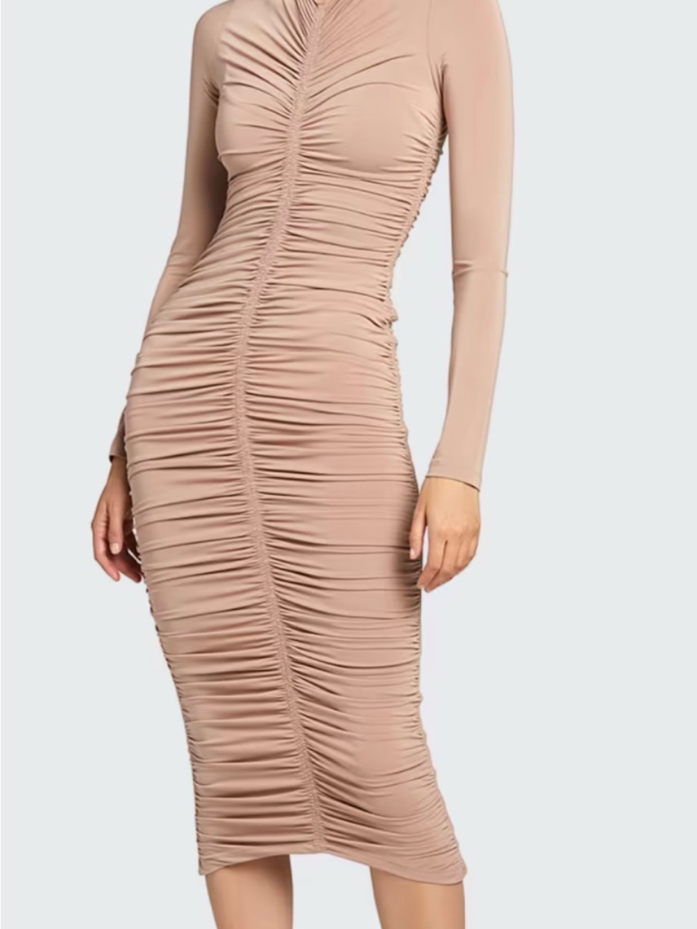 ALC answered ruched long sleeve midi dress size small